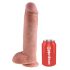 King Cock 11 - Suction Cup Dildo with Balls (28cm) - Natural