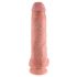 King Cock 11 - Suction Cup Dildo with Balls (28cm) - Natural