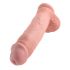 King Cock 11 - Suction Cup Dildo with Balls (28cm) - Natural