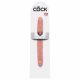 King Cock 12 Slim - Lifelike Double Dildo (31cm) - Natural