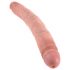 King Cock 12 Slim - Lifelike Double Dildo (31cm) - Natural