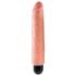 King Cock 10 Stiffy - waterproof, realistic vibrator (25cm) - natural