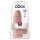 King Cock 9 Chubby - suction cup, testicle dildo (23 cm) - natural