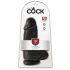 King Cock 9" Chubby - Suction Cup Dildo with Balls (23cm) - Black