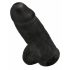 King Cock 9" Chubby - Suction Cup Dildo with Balls (23cm) - Black