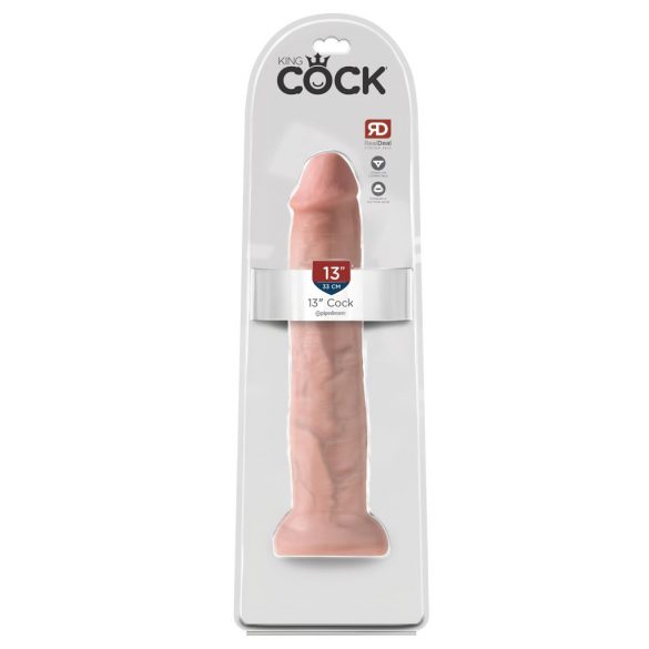 King Cock 13 - Giant Realistic Dildo (33cm) - Natural 