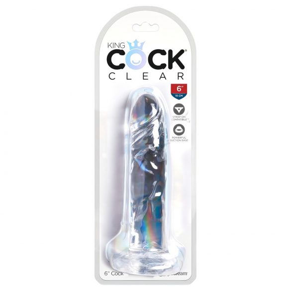 King Cock Clear 6 - Suction Cup Dildo (6 Inch) 