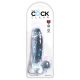 King Cock Clear 7 - Suction Cup Dildo with Balls (7 inch) 