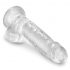 King Cock Clear 7 - Suction Cup Dildo with Balls (7 inch) 