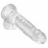 King Cock Clear 7 - Suction Cup Dildo with Balls (7 inch) 