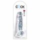 King Cock Clear 8 - Suction Cup Dildo with Balls (20cm) 