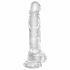 King Cock Clear 8 - Suction Cup Dildo with Balls (20cm) 