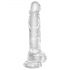 King Cock Clear 8 - Suction Cup Dildo with Balls (20cm) 