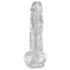 King Cock Clear 8 - Suction Cup Dildo with Balls (20cm) 