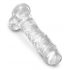 King Cock Clear 8 - Suction Cup Dildo with Balls (20cm) 