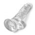 King Cock Clear 8 - Suction Cup Dildo with Balls (20cm) 