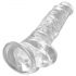 King Cock Clear 8 - Suction Cup Dildo with Balls (20cm) 