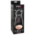 PDX Elite Dirty Talk - Rechargeable Vibrating Masturbator (Black) 