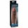 X-TENSION Mega 2 - Realistic Penis Sleeve (20.3cm) - Dark Natural 