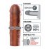 X-TENSION Mega 2 - Realistic Penis Sleeve (20.3cm) - Dark Natural 