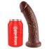 King Cock 8" Dildo (20cm) - Brown