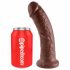 King Cock 8" Dildo (20cm) - Brown