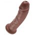 King Cock 8" Dildo (20cm) - Brown