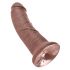 King Cock 8" Dildo (20cm) - Brown