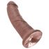 King Cock 8" Dildo (20cm) - Brown