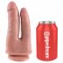 King Cock Double Dildo - Realistic Dual Dildo (Natural) 