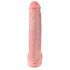 King Cock 15 - Suction Cup Dildo with Balls (38cm) - Natural