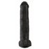 King Cock 15 - Suction Cup Dildo with Balls (15 Inch) - Black