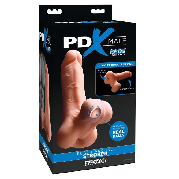 PDX Reach Around - 2in1 Fleshlight and Penis Sleeve (Natural) 