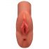 PDX Double Stroker - 2in1 Realistic Masturbator (Dark Natural) 