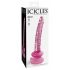 Icicles No. 86 - Pink Glass Penis Dildo 