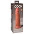 King Cock Elite 8 - suction cup dildo (20cm) - dark natural