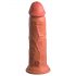 King Cock Elite 8 - suction cup dildo (20cm) - dark natural