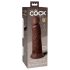 King Cock Elite 8 - Realistic Suction Cup Dildo (8 inches) - Brown 