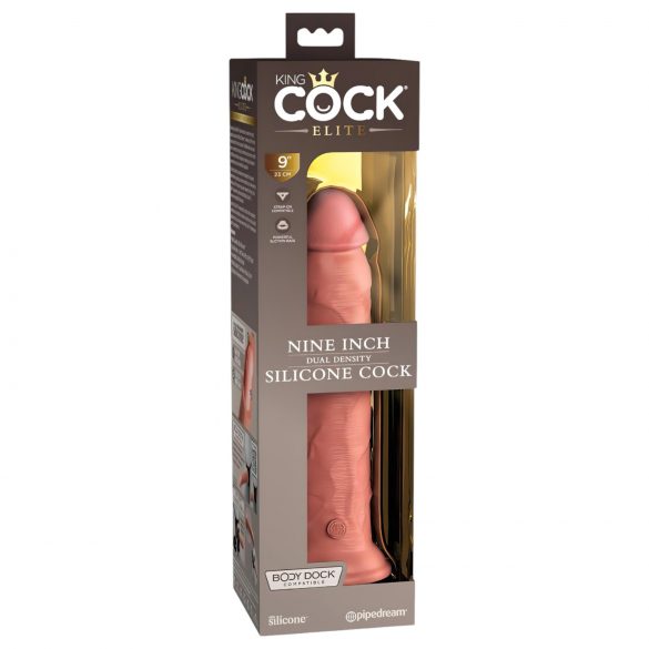 King Cock Elite 9 - Suction Cup Realistic Dildo (9 Inches) - Natural 