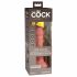 King Cock Elite 6 - Realistic Vibrator with Suction Cup (15cm) - Natural 