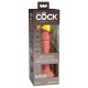 King Cock Elite 6 - Suction Cup Realistic Vibrator 6 inch (Dark Natural) 