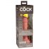 King Cock Elite 6 - suction cup, realistic vibrator 15cm (dark natural)