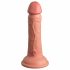 King Cock Elite 6 - Suction Cup Realistic Vibrator 6 inch (Dark Natural) 