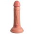 King Cock Elite 6 - suction cup, realistic vibrator 15cm (dark natural)