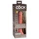 King Cock Elite 7 - Suction Cup Radio-Controlled Vibrator 7 inch - Natural 