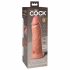 King Cock Elite 8 - Suction Cup Realistic Vibrator (20cm) - Natural 