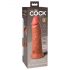 King Cock Elite 8 - Realistic Vibrator with Suction Cup 8" (Dark Natural) 