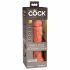 King Cock Elite 8 - Realistic Vibrator with Suction Cup 8" (Dark Natural) 