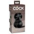 King Cock Elite Crown Jewels - Swinging Balls, Penis Sleeve (Black) 