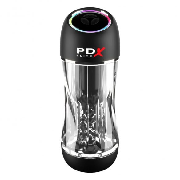 PDX ViewTube Pro - Suction Vibrating Masturbator (Black)